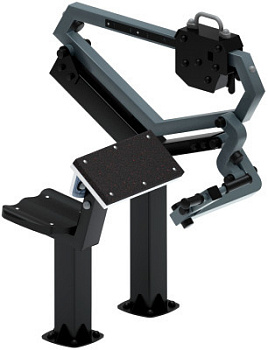 Бицепс сидя (серый) - Уличный тренажер - СТ 034-13.И1