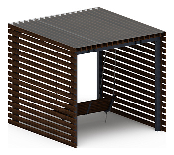 Пергола беседка с качелями - МФ 78.01.01-И1 /с поликарбонатом/