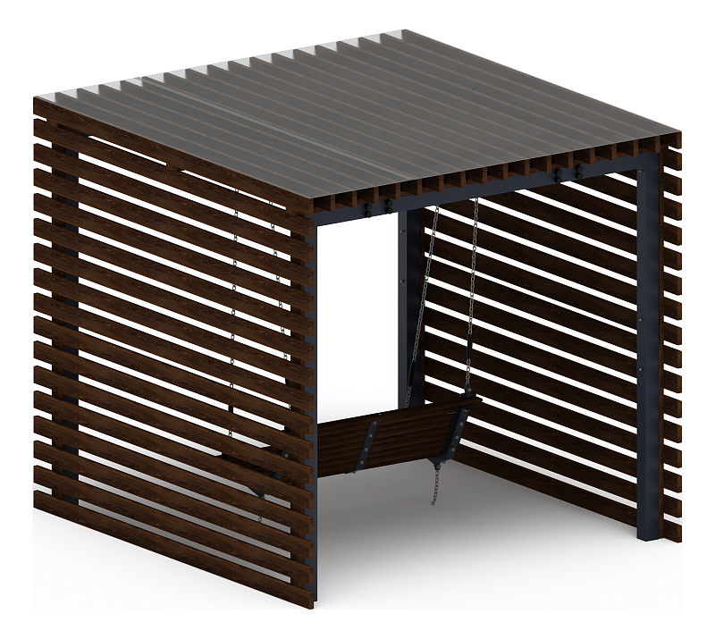 Пергола беседка с качелями - МФ 78.01.01-И1 /с поликарбонатом/