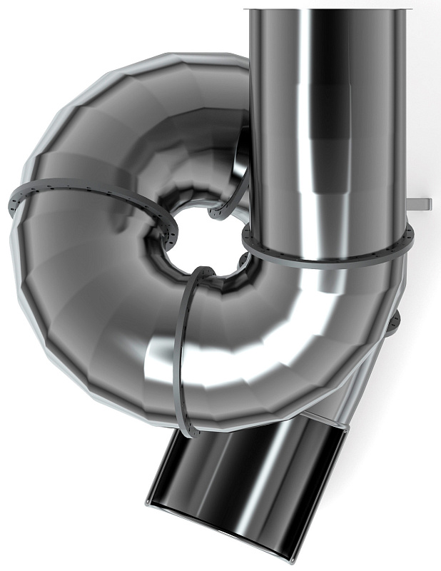 Горка тоннельная винтовая 2000 нержавеющая сталь SNST 2000.764