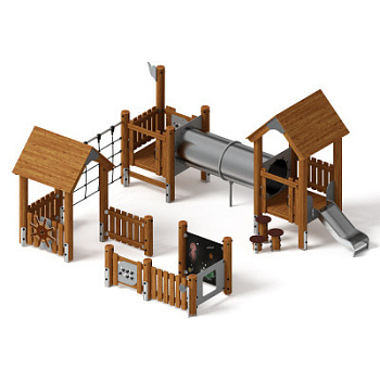 Игровой комплекс (лиственница темный) ДИК 1.24.02-Л.И1.01