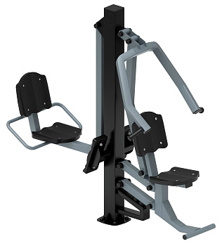 Жим ногами + жим от груди (серый) - Уличный тренажер - СТ 037-13