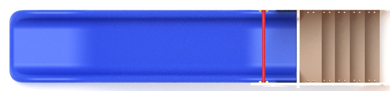 Горка пластиковая - ИО 42.01.03 - (синий скат) H=1200